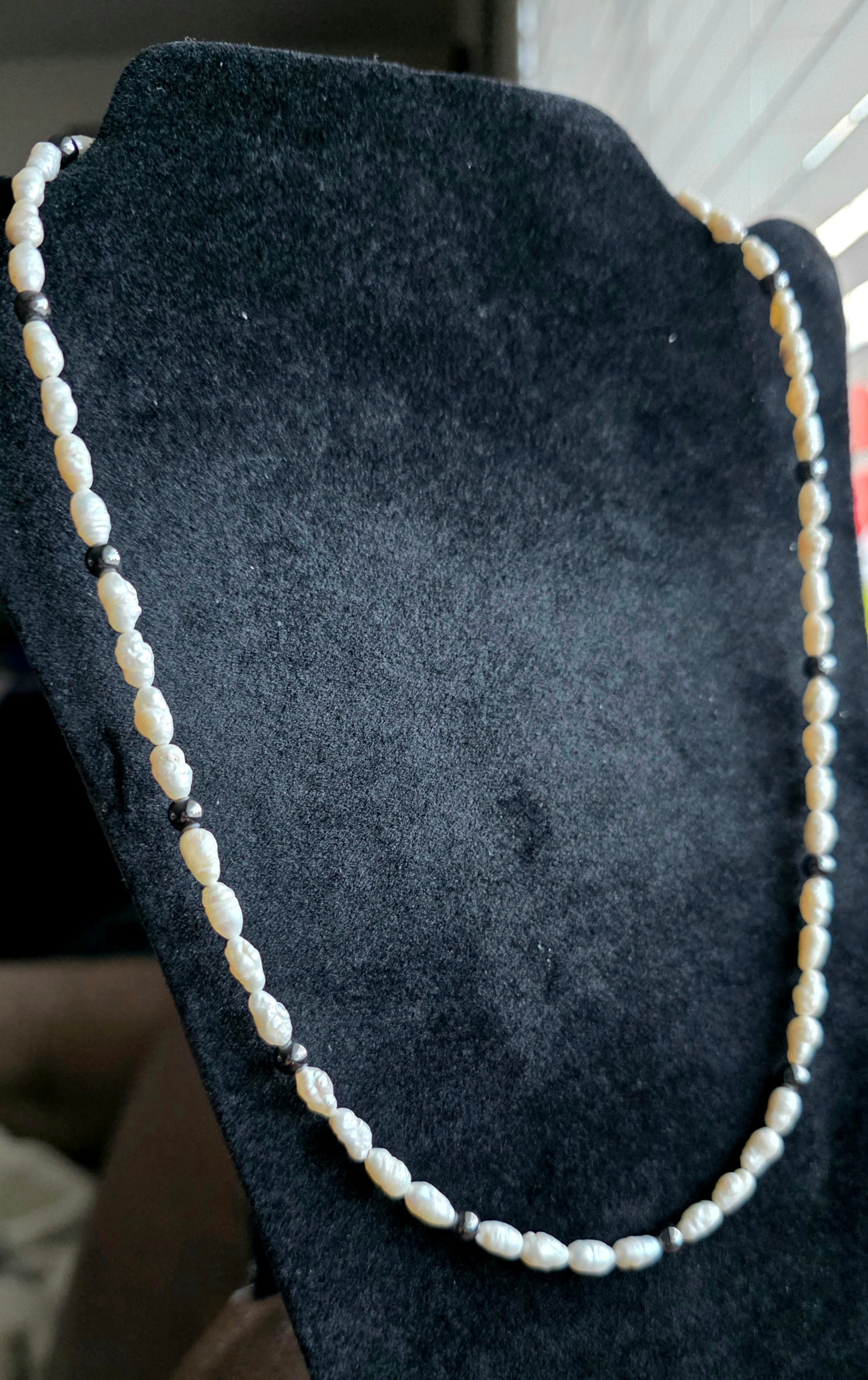 Fresh Water Pearls and Hematite